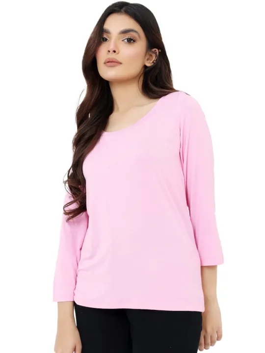 Almas Elegant Baby Pink Shirt Casual Wear