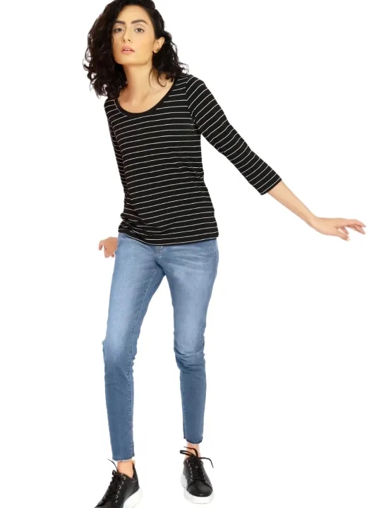Almas Original Striped Broad Neck Casual Shirt