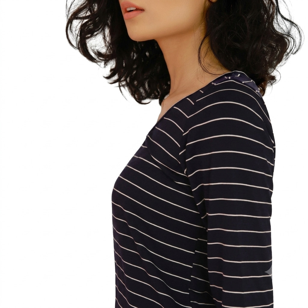 Almas Striped Broad Neck Casual Shirt